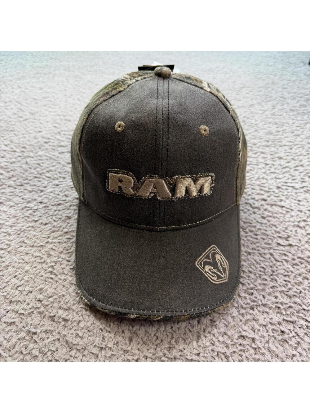 RAM Trucks Mossy Oak Camo Hat Adjustable Strapback Hunting Outdoor Cap NWT